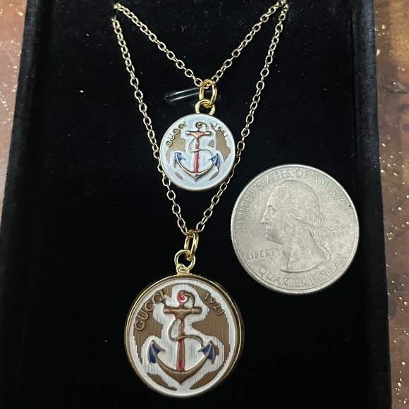Bundle of 2 Authentic Gucci Buttons made into necklaces. 5 star reviews - Picture 1 of 2